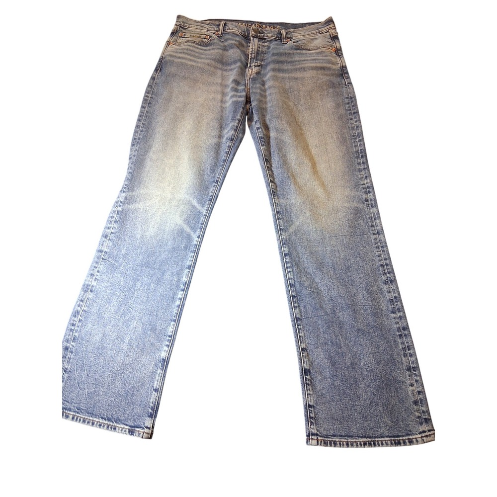 American Eagle Mens Original Bootcut Jeans Medium Wash Stretch 36x34